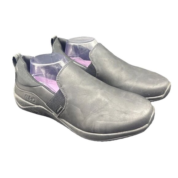 Women’s Ryka Echo Slip On Black Fabric Rubber Casual Comfort Shoe Sz 11 - Picture 1 of 13